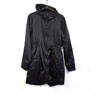 The North Face Black Longline Hooded Windbreaker Jacket Size Medium